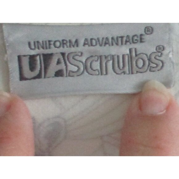 Ua Scrubs Uniform Advantage Zebra & Floral Print Long Sleeve Scrub Top XL - Picture 3 of 5